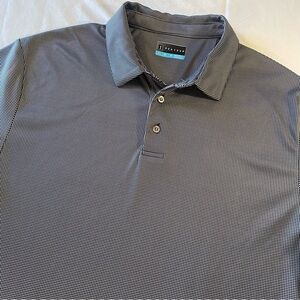 PGA Tour Black and White Checkered Polo Shirt Large